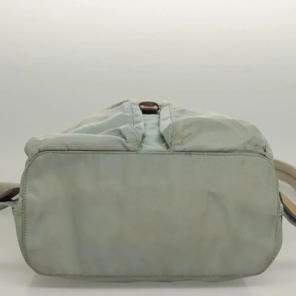 Prada Nylon Light Blue Silver Backpack